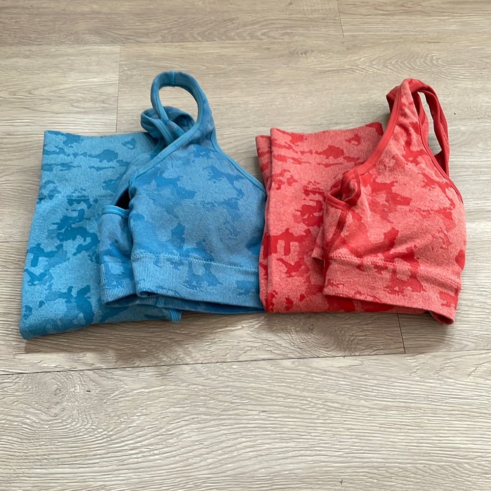GYM SHARK CAMO SCRUNCH DUPES.
